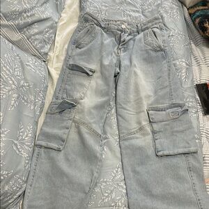 Light Blue Cargo Jeans